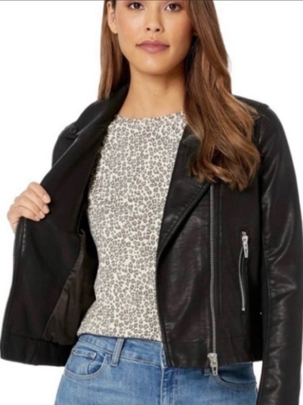 NWT BLANKNYC Black Vegan Leather Moto Jacket